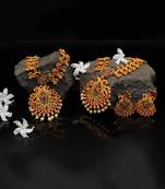 Temple Jewellery Matte Finish Necklace Sets For Women