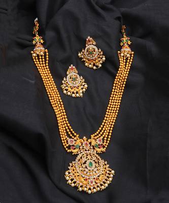 Antique Gold Necklace Set For Women 2