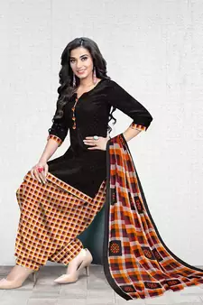 black cotton dress-materials