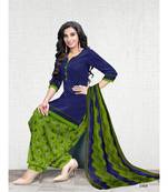 blue cotton dress-materials