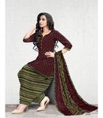 maroon cotton dress-materials