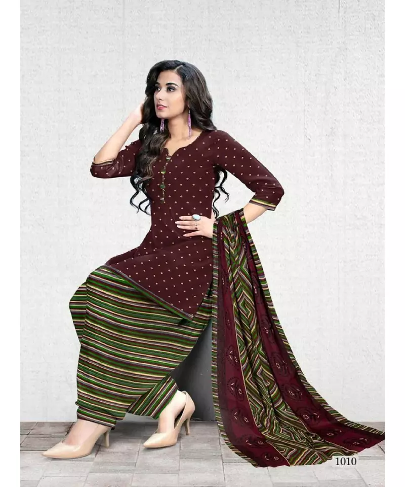 maroon cotton dress-materials