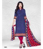 blue cotton dress-materials