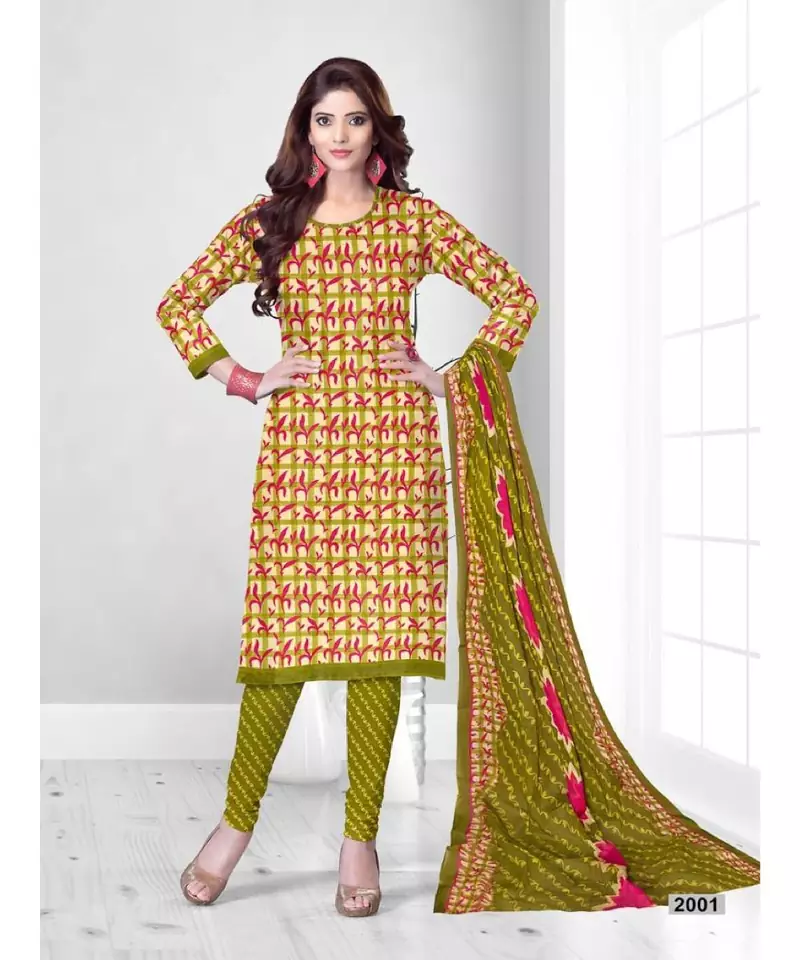multicolor cotton dress-materials