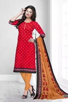 pink cotton dress-materials