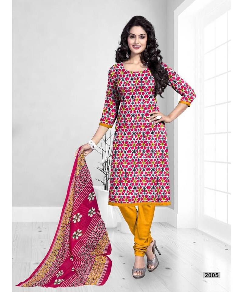 multicolor cotton dress-materials