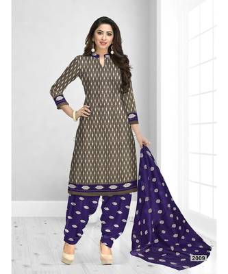 brown cotton dress-materials 1
