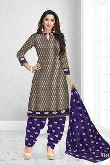 brown cotton dress-materials