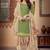 green cotton dress-materials
