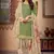 green cotton dress-materials
