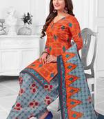 orange cotton dress-materials