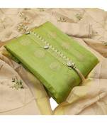 green cotton dress-materials