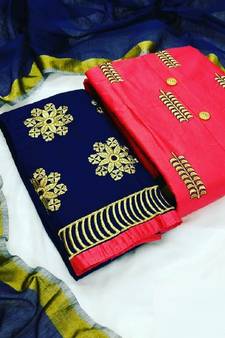 pink cotton dress-materials