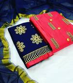 pink cotton dress-materials