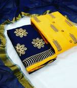 yellow cotton dress-materials