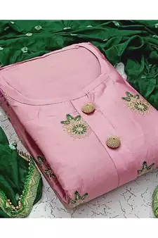 pink cotton dress-materials