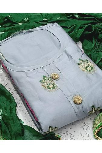 grey cotton dress-materials