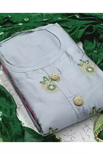 grey cotton dress-materials