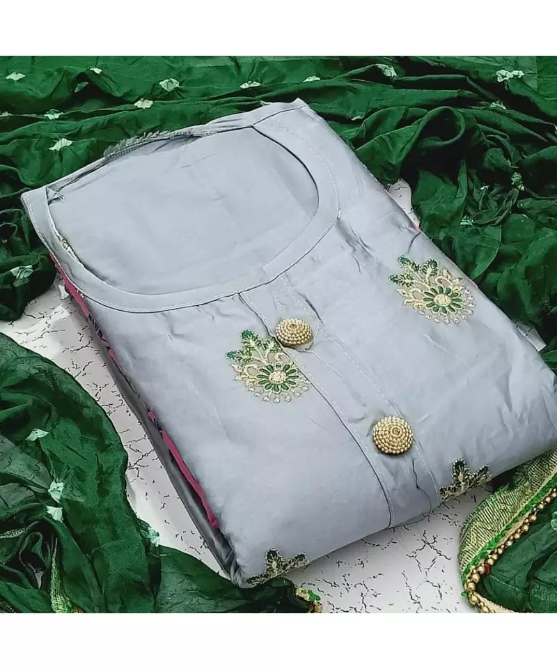 grey cotton dress-materials