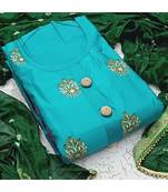 blue cotton dress-materials