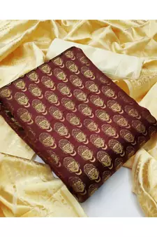 brown art_silk dress-materials
