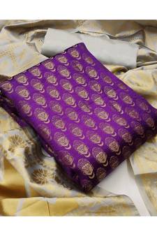 purple art_silk dress-materials