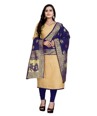 gold art_silk dress-materials 1