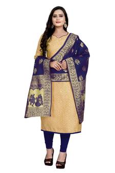 gold art_silk dress-materials