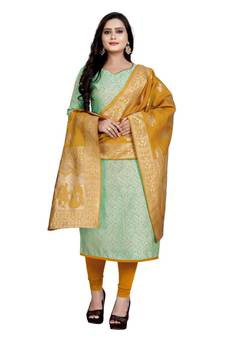 green art_silk dress-materials
