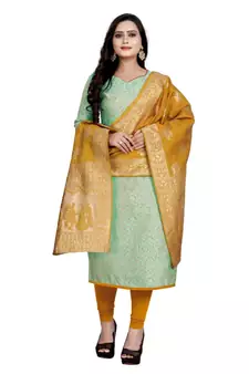 green art_silk dress-materials