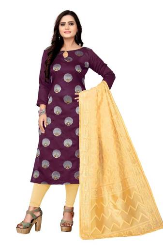 purple art_silk dress-materials