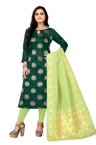 green art_silk dress-materials