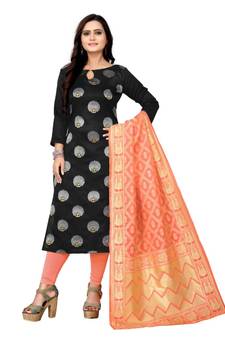 black art_silk dress-materials