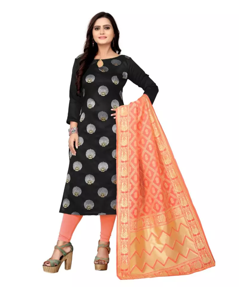 black art_silk dress-materials