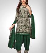 green cotton dress-materials