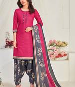 pink cotton dress-materials