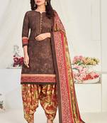 brown cotton dress-materials