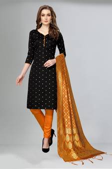 black art_silk dress-materials