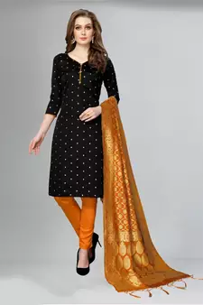 black art_silk dress-materials
