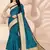 Blue Art Silk    Printed  Saree With Blouse For Women
