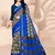 Blue Art Silk    Printed  Saree With Blouse For Women