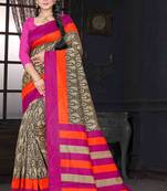 Multicolor Art Silk    Printed  Saree With Blouse For Women