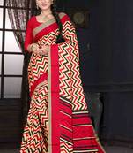 Multicolor Art Silk    Printed  Saree With Blouse For Women