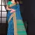 Blue Art Silk    Printed  Saree With Blouse For Women