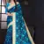 Blue Art Silk    Printed  Saree With Blouse For Women