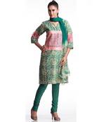 Designer Chanderi Suit With Unique Patch Work