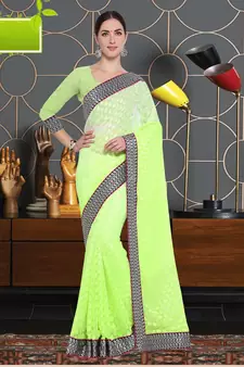 Green Art Silk   Brasso Saree With Blouse For Women
