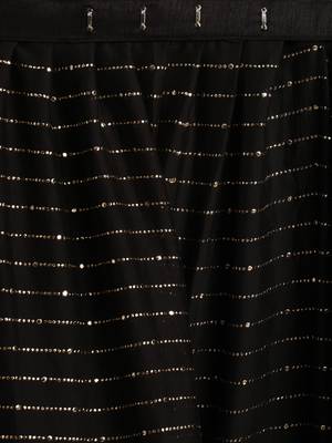 Black plain net saree with blouse 4