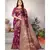 Magenta Art Silk   Woven Saree With Blouse For Women