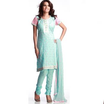 Stunning Cotton Suit With Resham Embroidery 1
